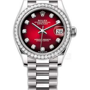 Rolex Datejust 31 mm Rotverlauf Replica Horloge